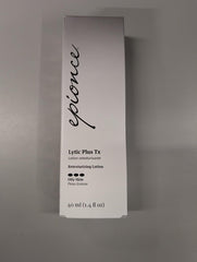 Epionce Lytic Plus Tx pump dispense image emphasizes convenient daily use