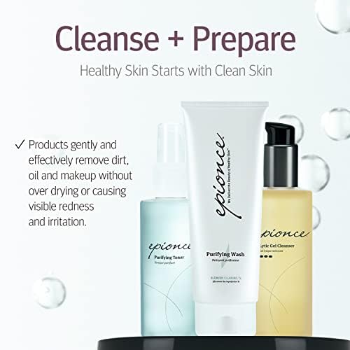 Epionce Milky Lotion Cleanser on damp skin for gentle makeup removal