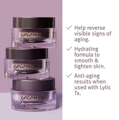 Epionce Renewal Facial Cream texture close-up shows creamy consistency for dry skin
