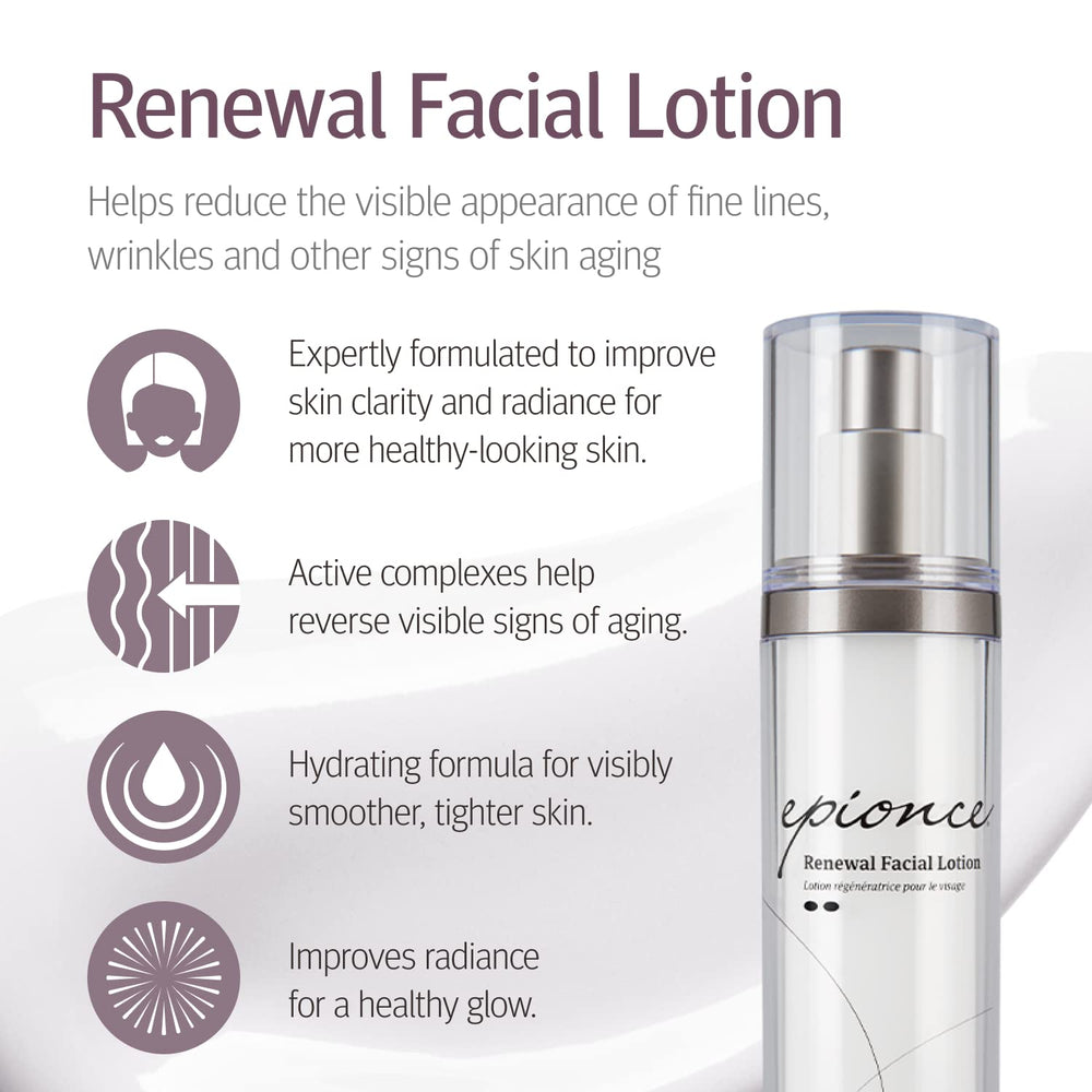 Epionce Renewal Facial Lotion pump for easy daily application and even distribution