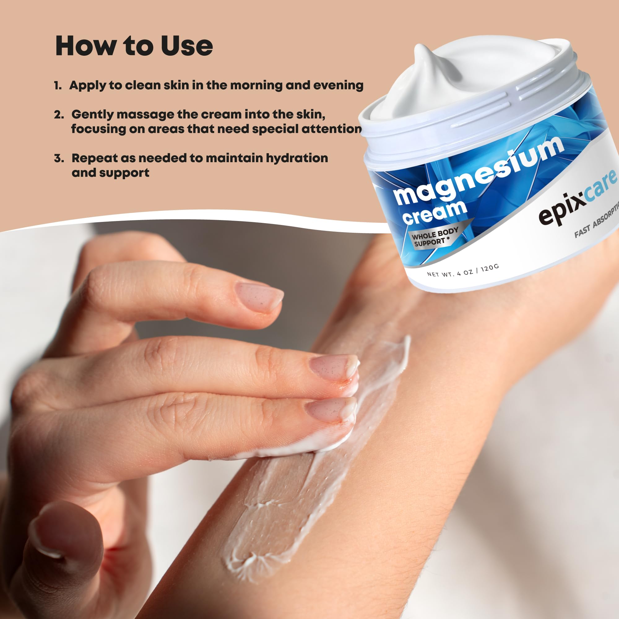EpixCare Crema de Magnesio: relajación nocturna tras la ducha