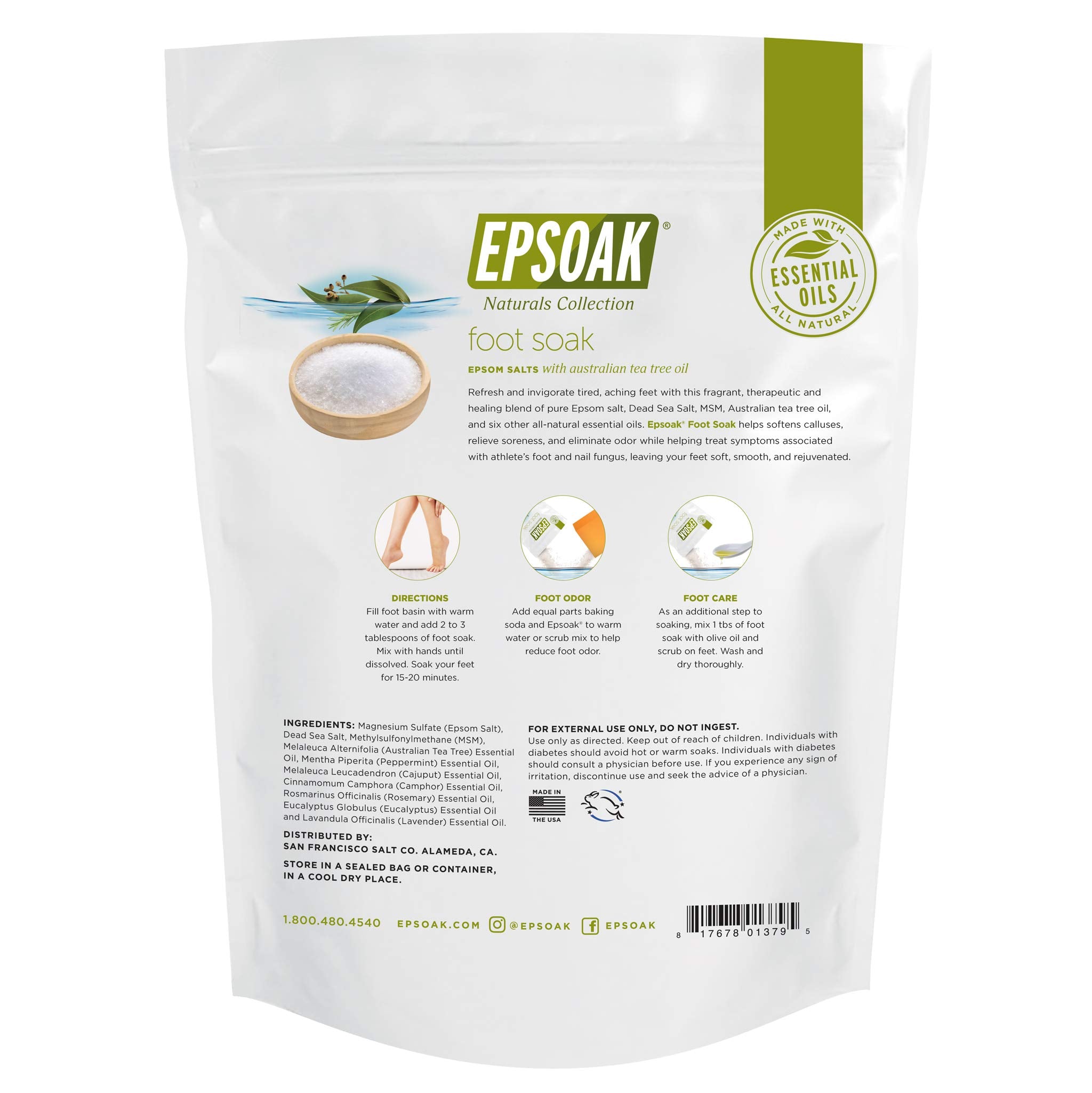 Sal de Dead Sea Minera aporta minerales para pies suaves.