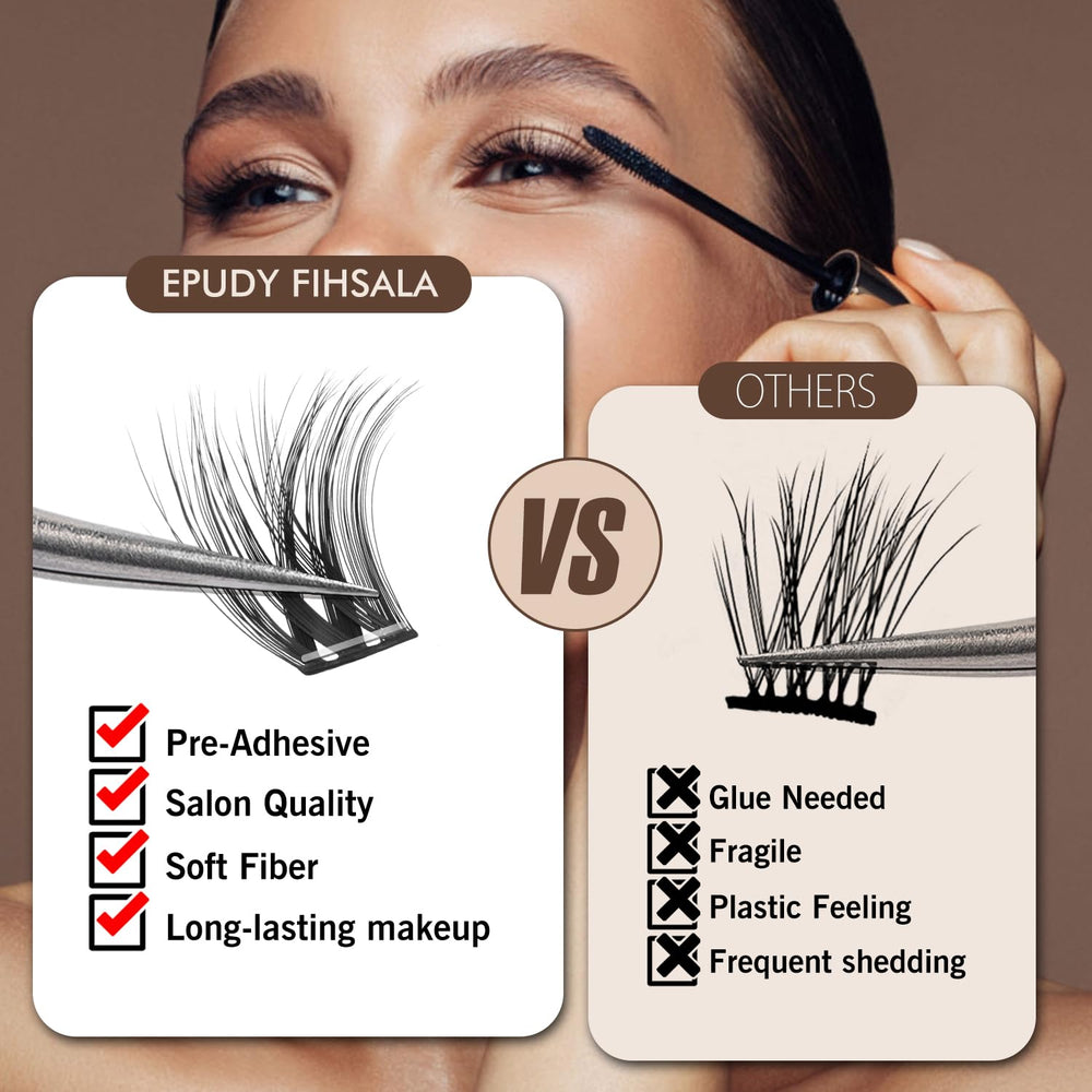 EPUDY FIHSALA included tweezers help precise lash placement.