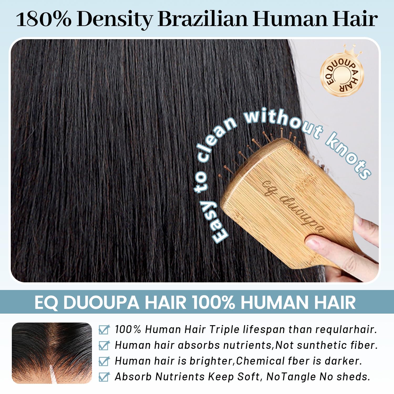 EQ DUOUPA Wear and Go glueless bob wig pre-plucked hairline for natural ready-to-wear look.