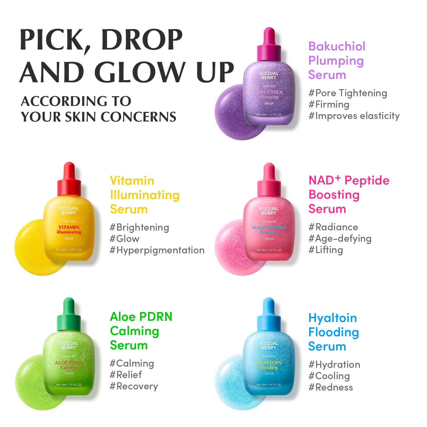 EQQUALBERRY bottle shown with face neck routine setup for daily care
