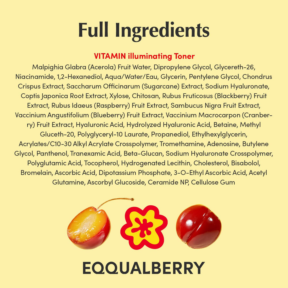 EQQUALBERRY Face-to-body toner use showing versatile hydration.