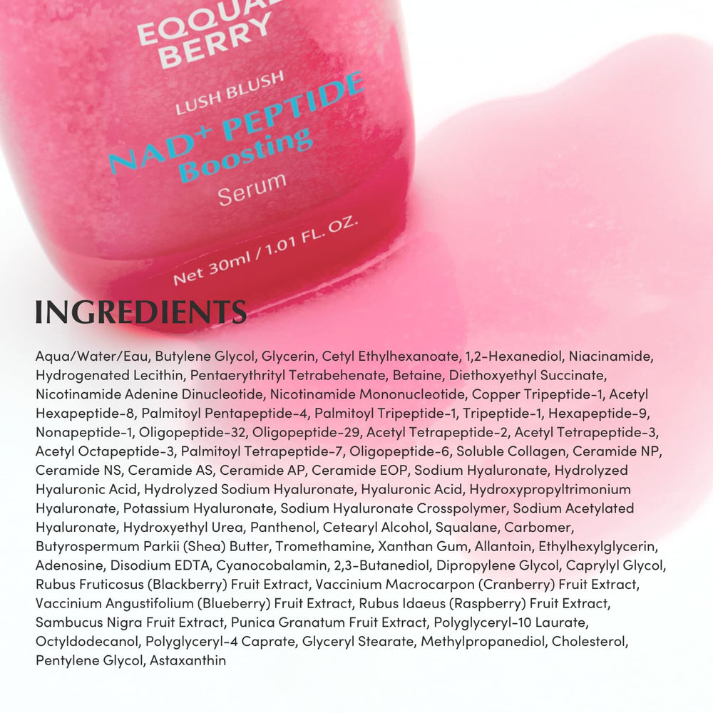 EQQUALBERRY radiant glow on skin after application
