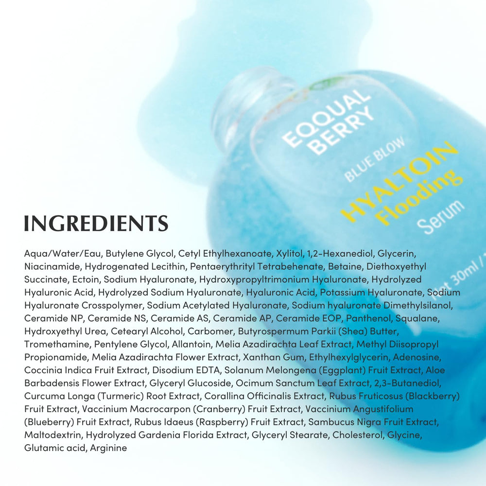 EQQUALBERRY Hyaltoin Serum crea efecto piel de vidrio inspirado en rituales coreanos.