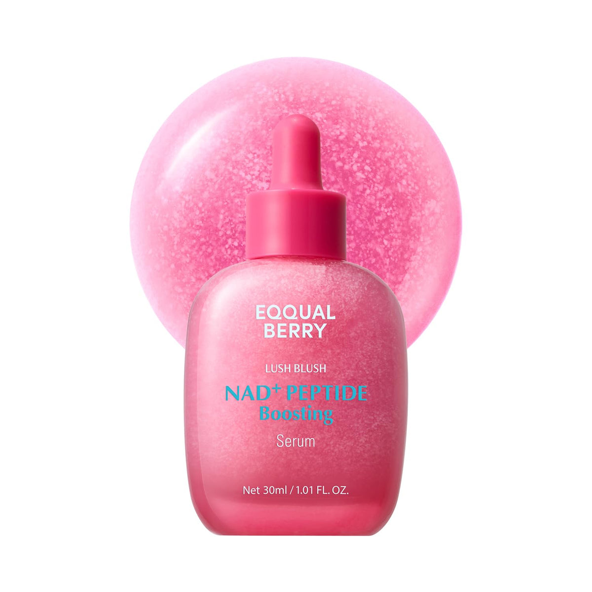 EQQUALBERRY NAD+ peptide serum bottle highlighting energizing skin support