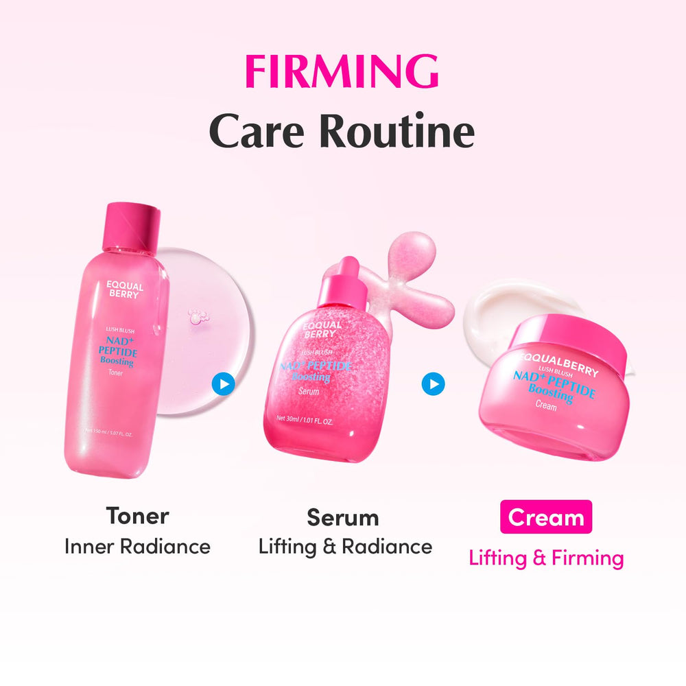 EQQUALBERRY NAD+ Peptide Boosting Cream daily-use routine idea in bright setting.
