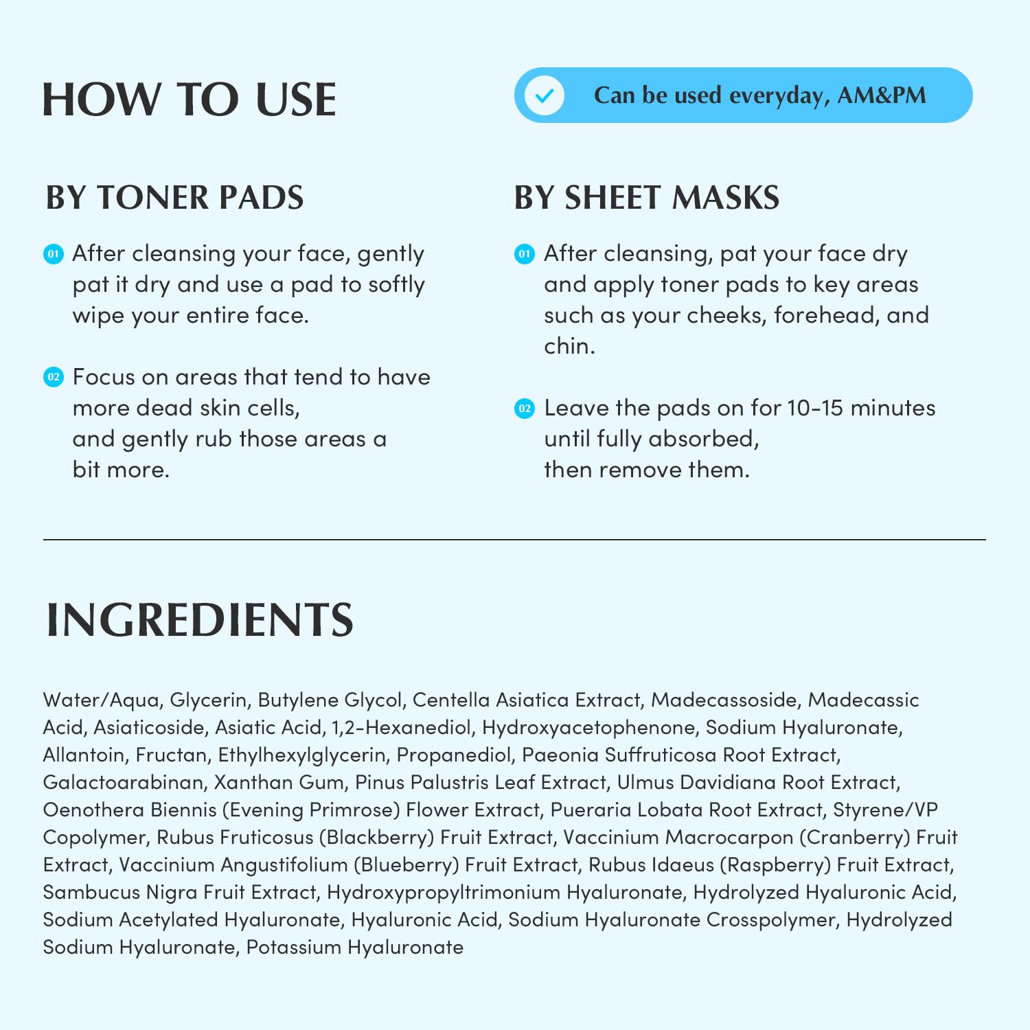 EQQUALBERRY Discos tonificantes: mascarilla rápida de 10–15 minutos para hidratación.