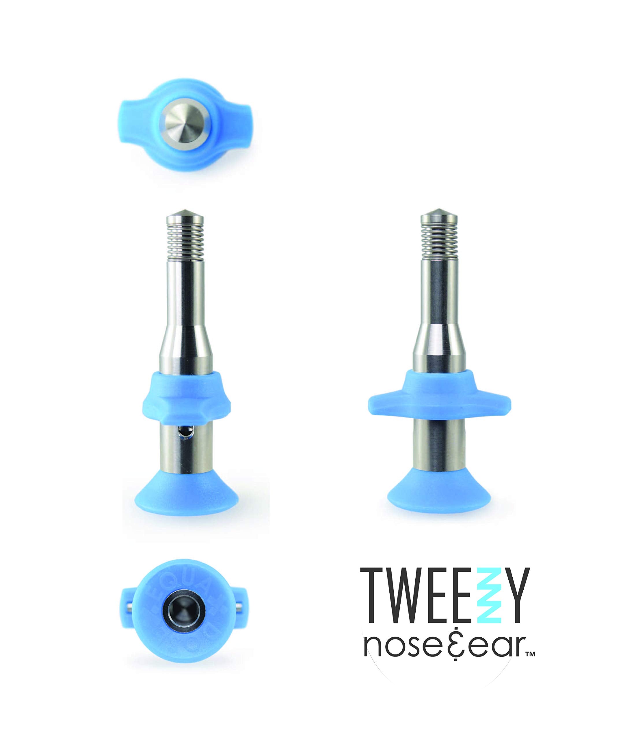 Compact stainless steel Tweezy design for durable, portable use