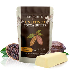 Era of Nature Cocoa Butter Raw bar close-up highlights deep hydration for skin.