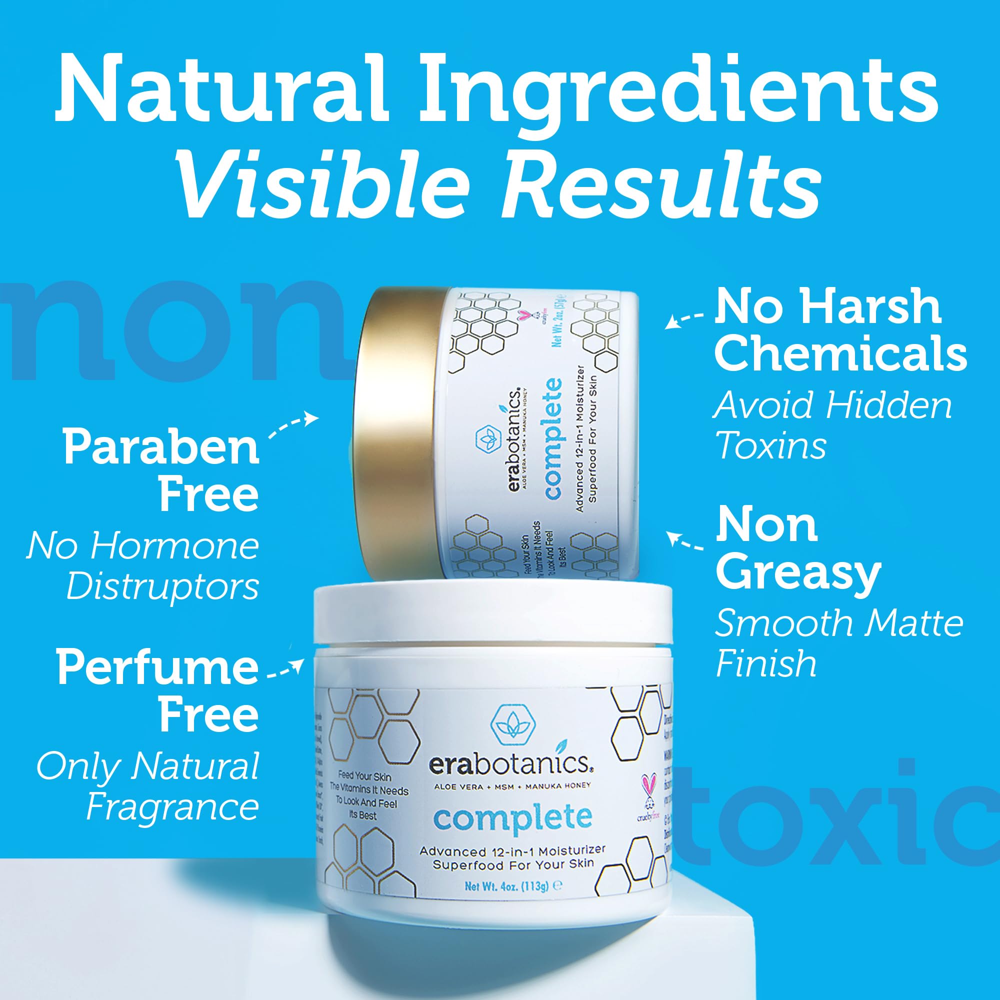 Era Organics 4 oz moisturizer packaging ready for daily use