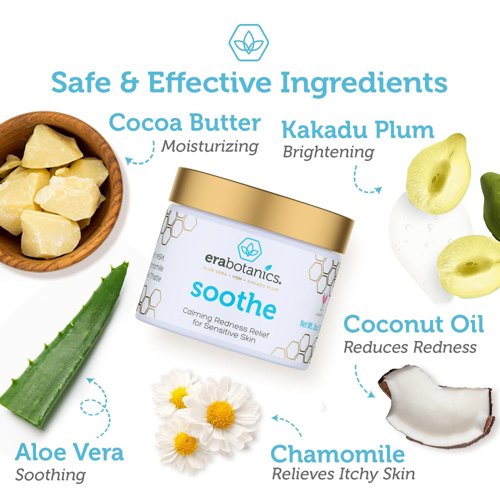 Era Organics crema-aloe-cardo-lechero-manzanilla: ingredientes calmantes para rojeces persistentes