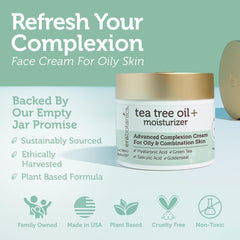 Era Organics crema arbol de te - aplicación suave en el rostro.