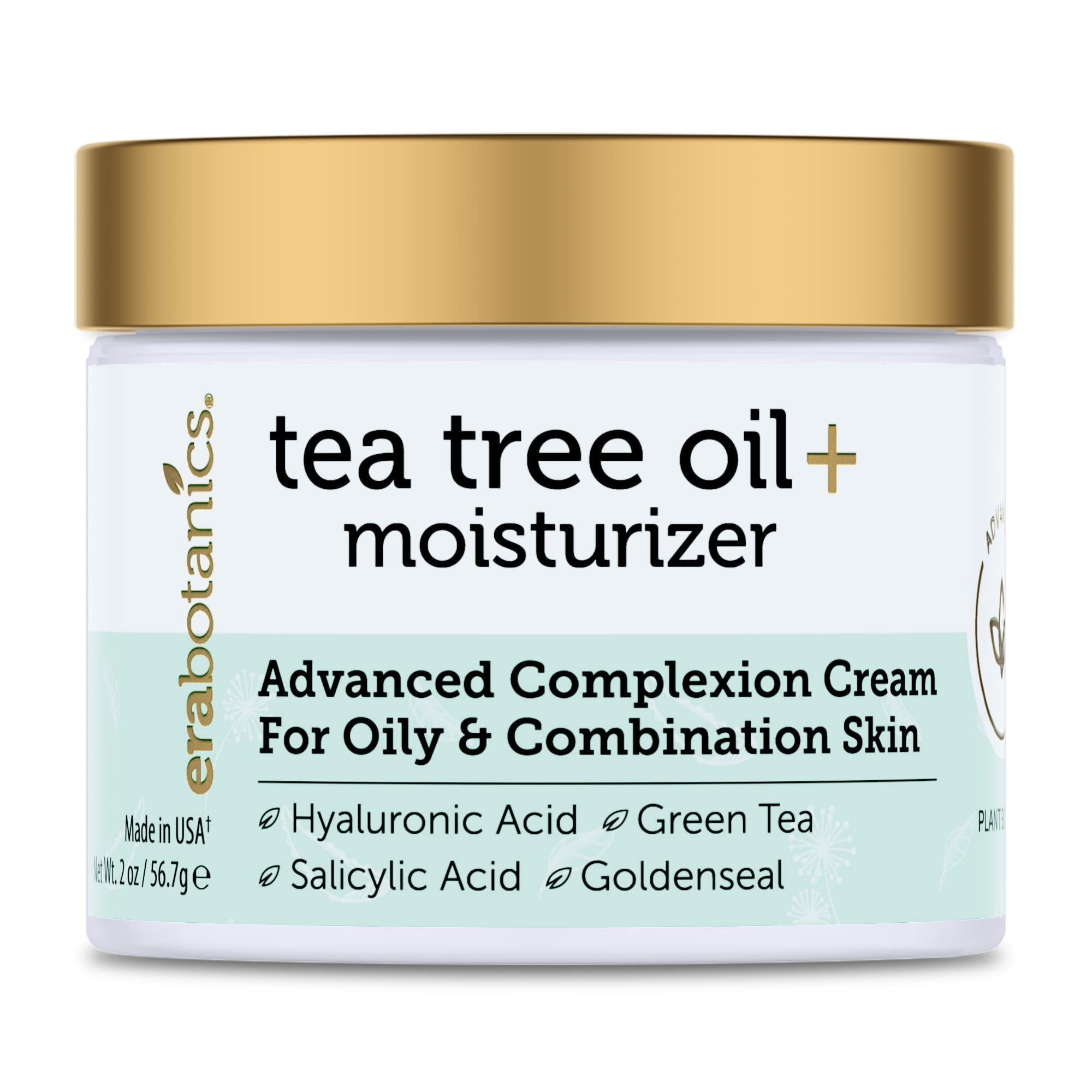 Era Organics crema arbol de te - botella para uso diario y control del brillo.