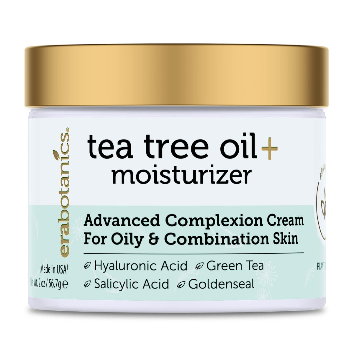 Era Organics crema arbol de te - botella para uso diario y control del brillo.