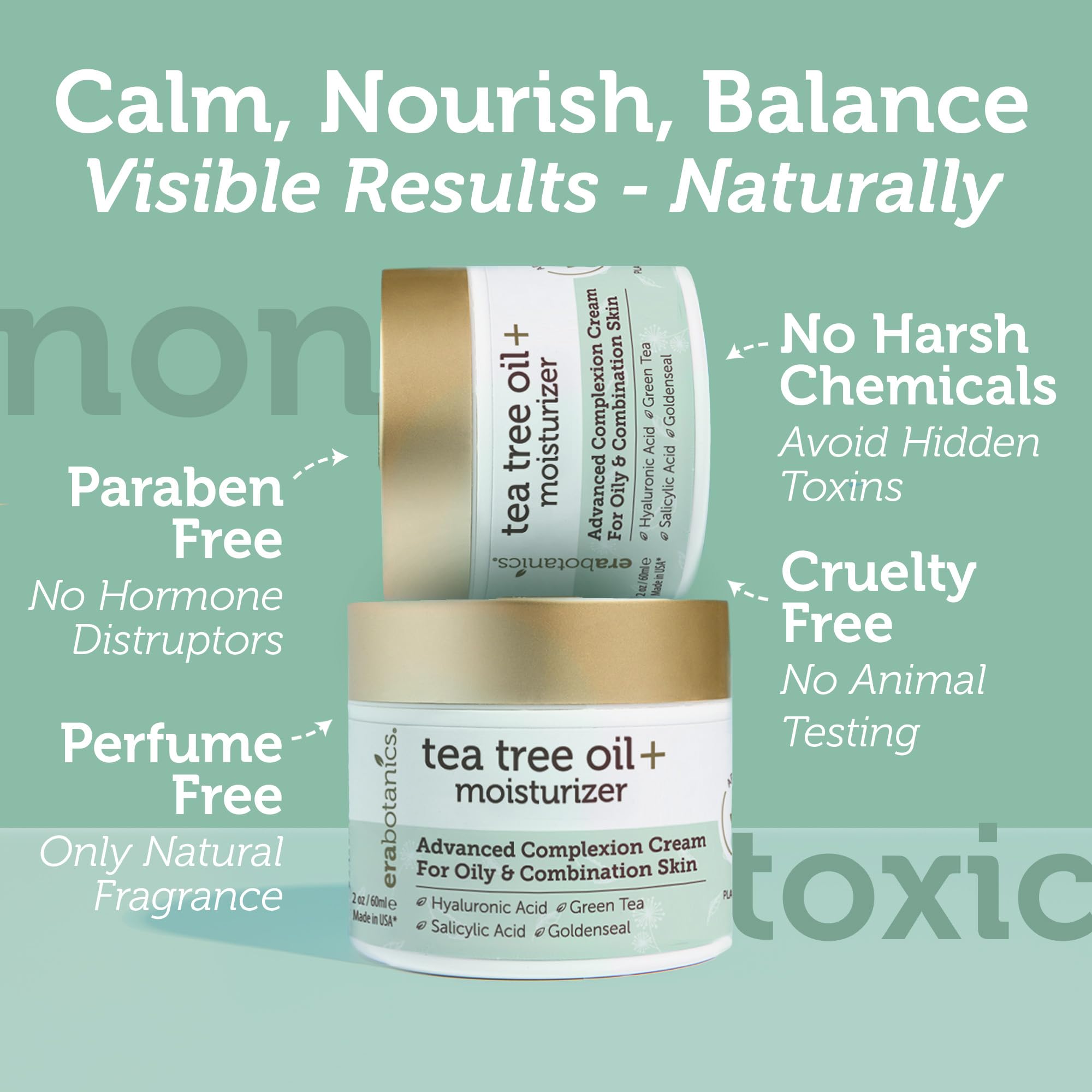 Era Organics crema arbol de te - empaque sostenible y ético.