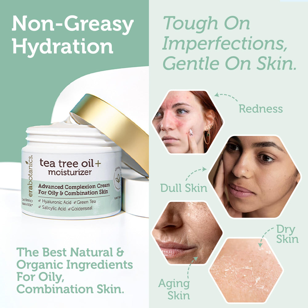 Era Organics crema arbol de te - uso diario con acabado mate.