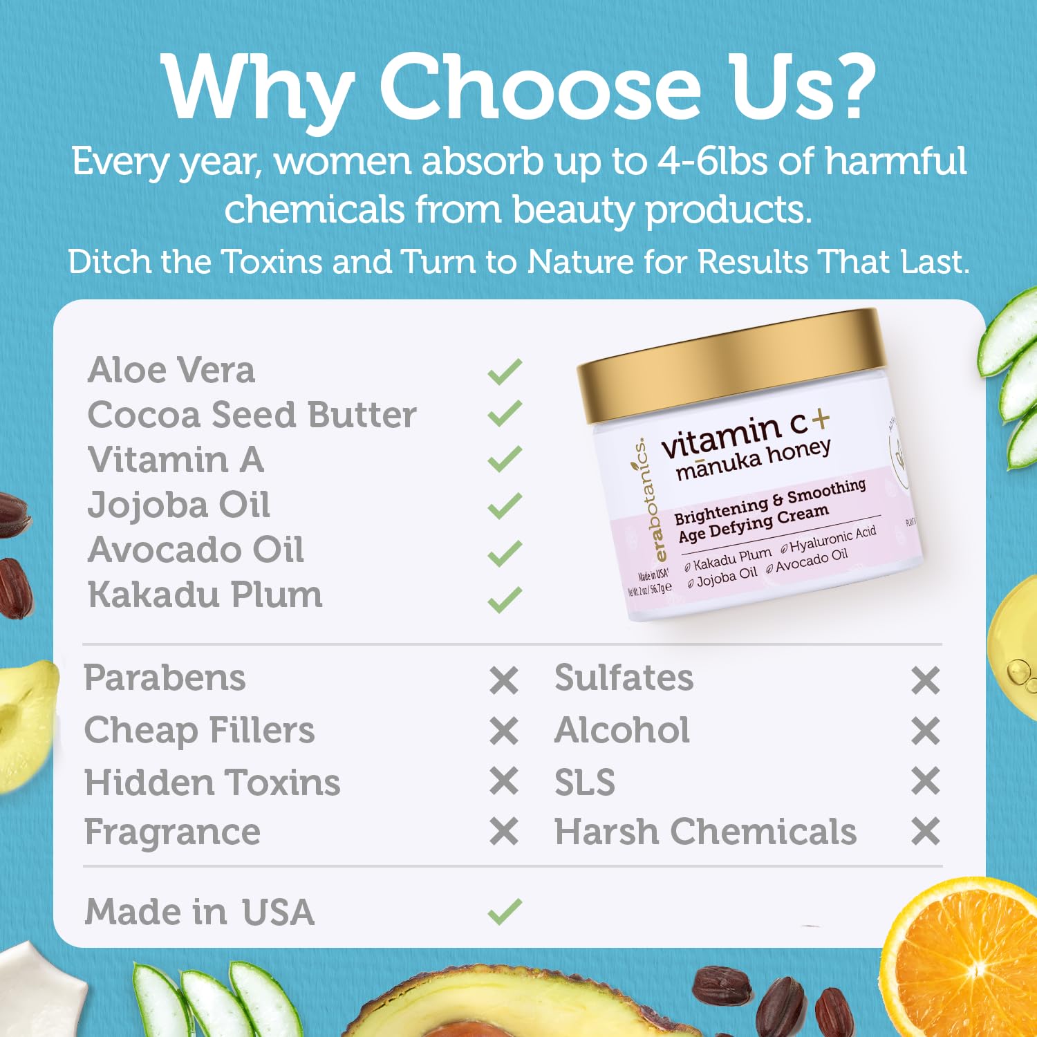 Era Organics Hialurónico MSM ingredientes: hidratación profunda para piel tersa