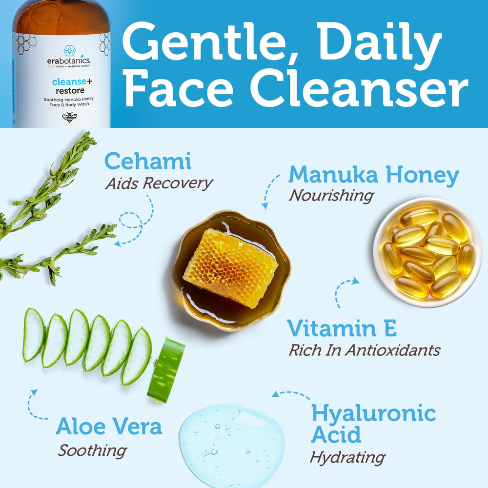 Era Organics Manuka Honey Face Wash pump – easy daily cleansing for nourished skin