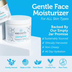 Era Organics crema facial, textura cremosa y suave para uso diario.
