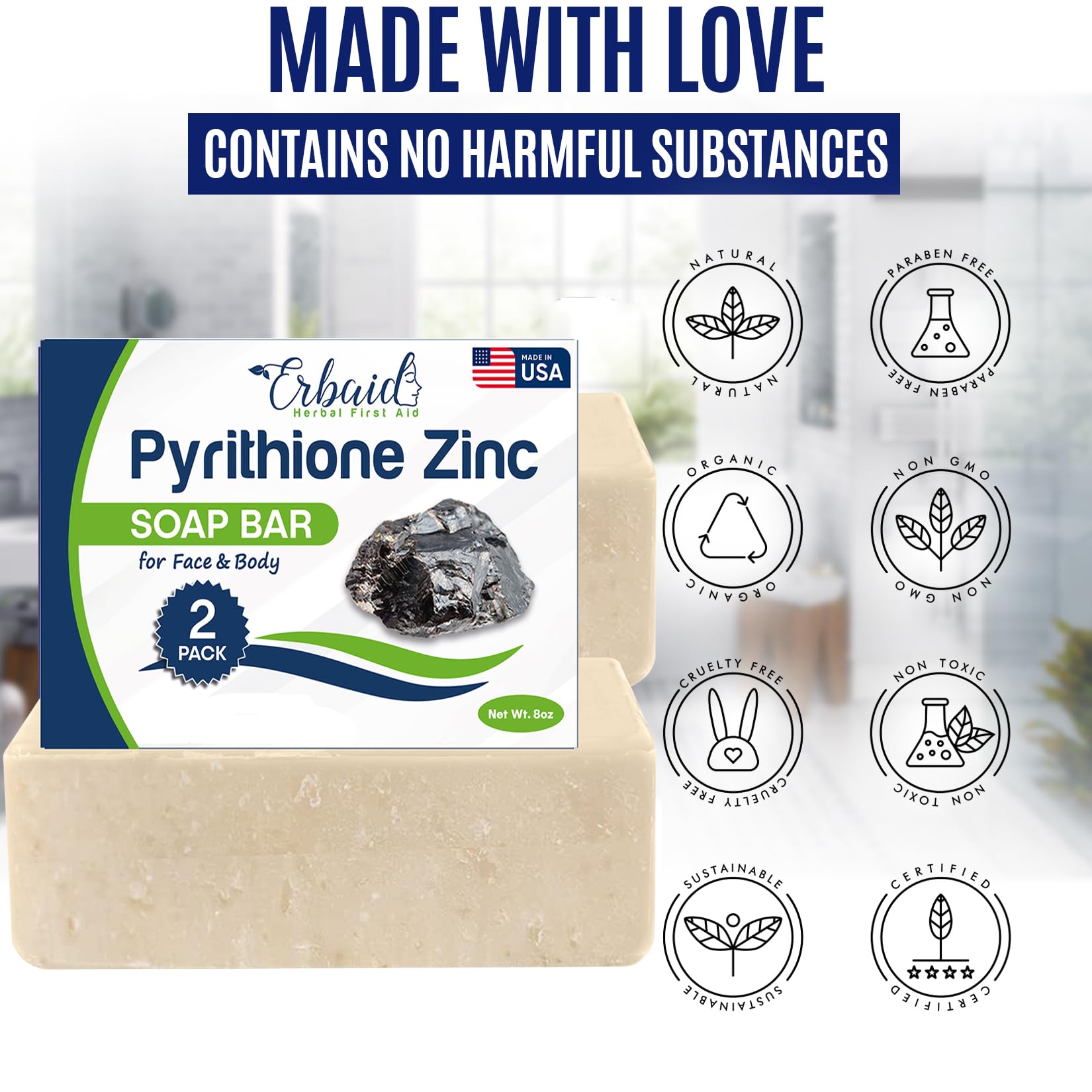 Erbaid for blemish-prone and sensitive skin, gentle yet effective cleansing.