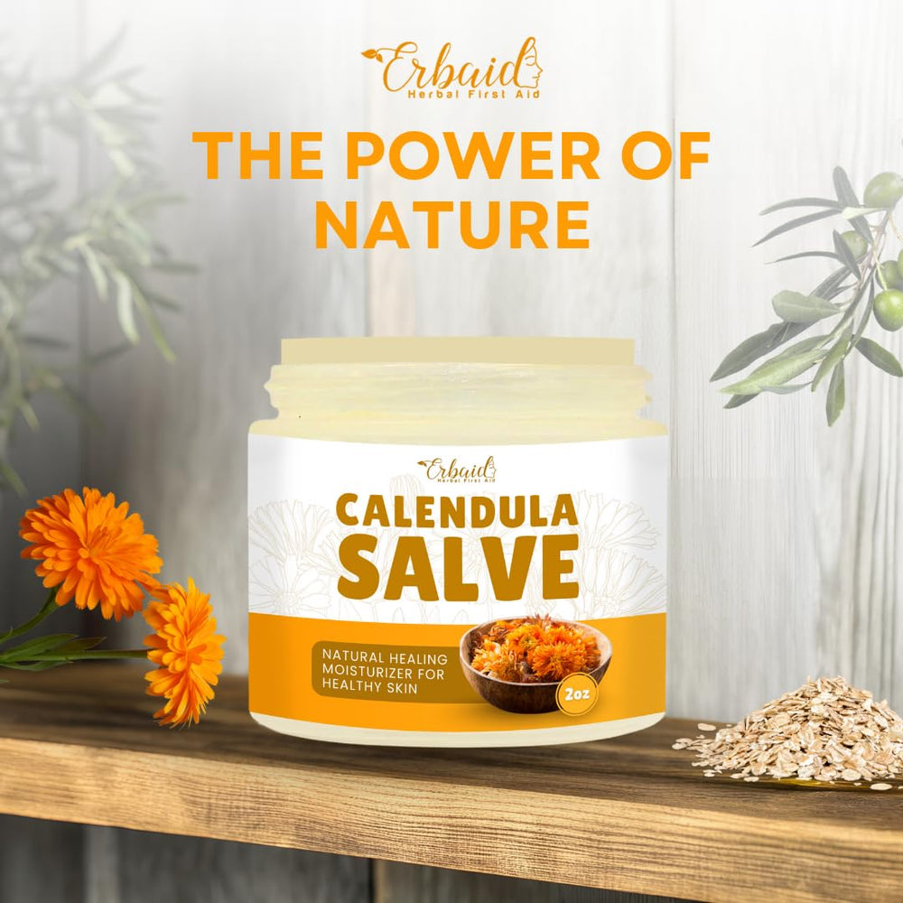 Erbaid Calendula daily-use application demonstrates easy skincare routine.