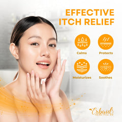 Erbaid Calendula ingredients label highlights olive oil and botanical extracts for natural care.