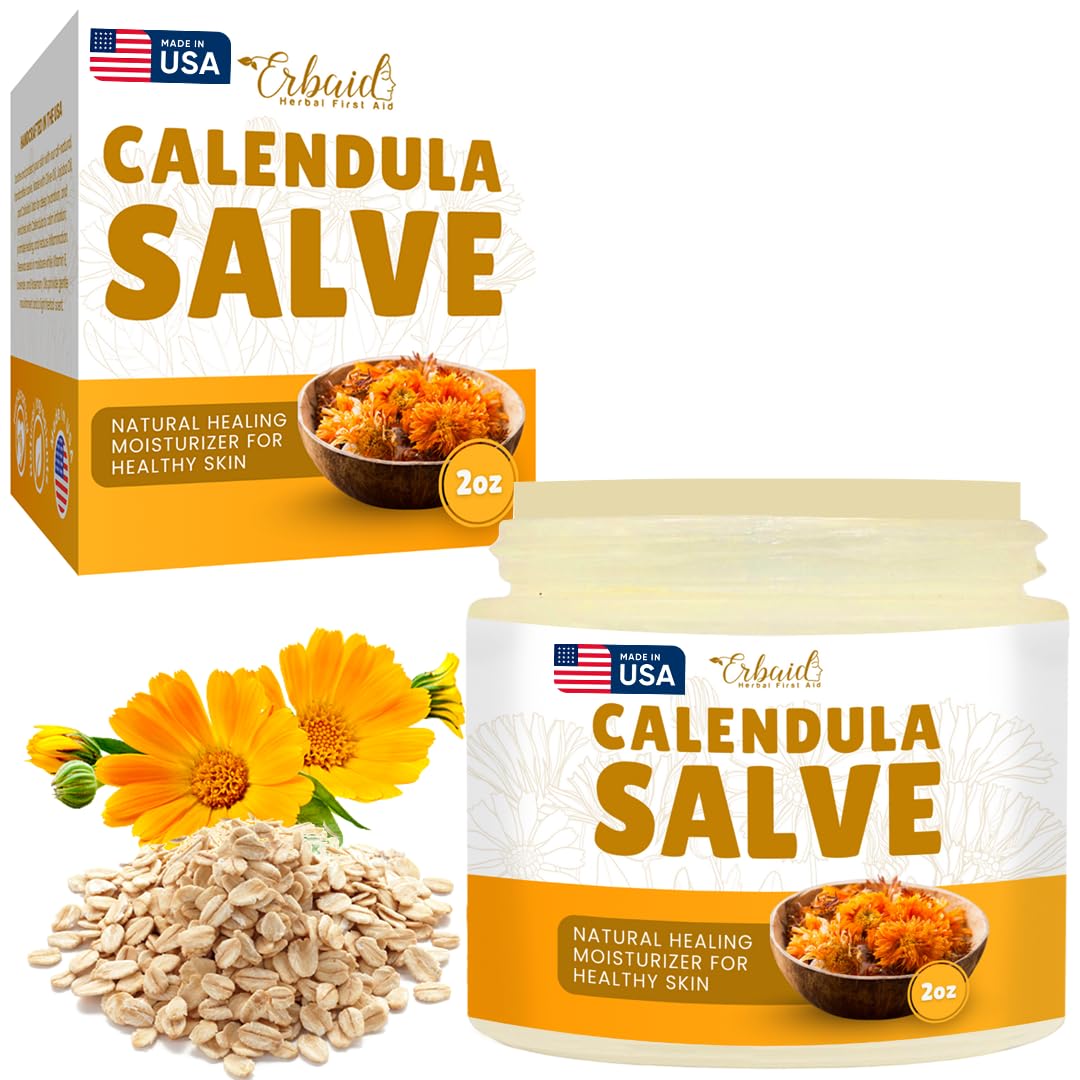 Erbaid Calendula Ointment bottle for gentle daily skin comfort and soothing care.