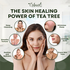 Erbaid Jabón Árbol de Té para cuerpo, limpieza refrescante diaria.