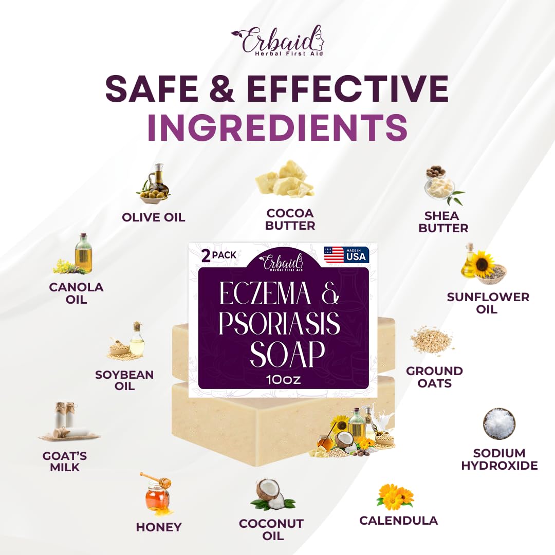 Erbaid Jabon Ingredientes naturales: fórmula 100% natural para piel delicada.