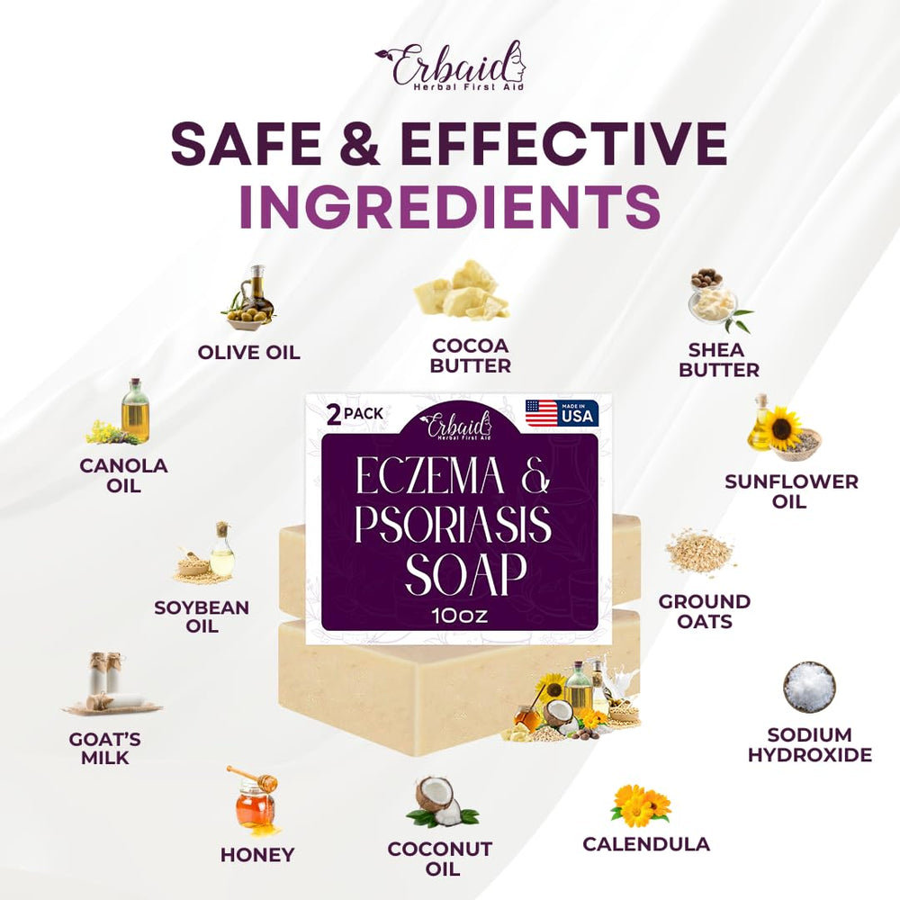 Erbaid Jabon Ingredientes naturales: fórmula 100% natural para piel delicada.