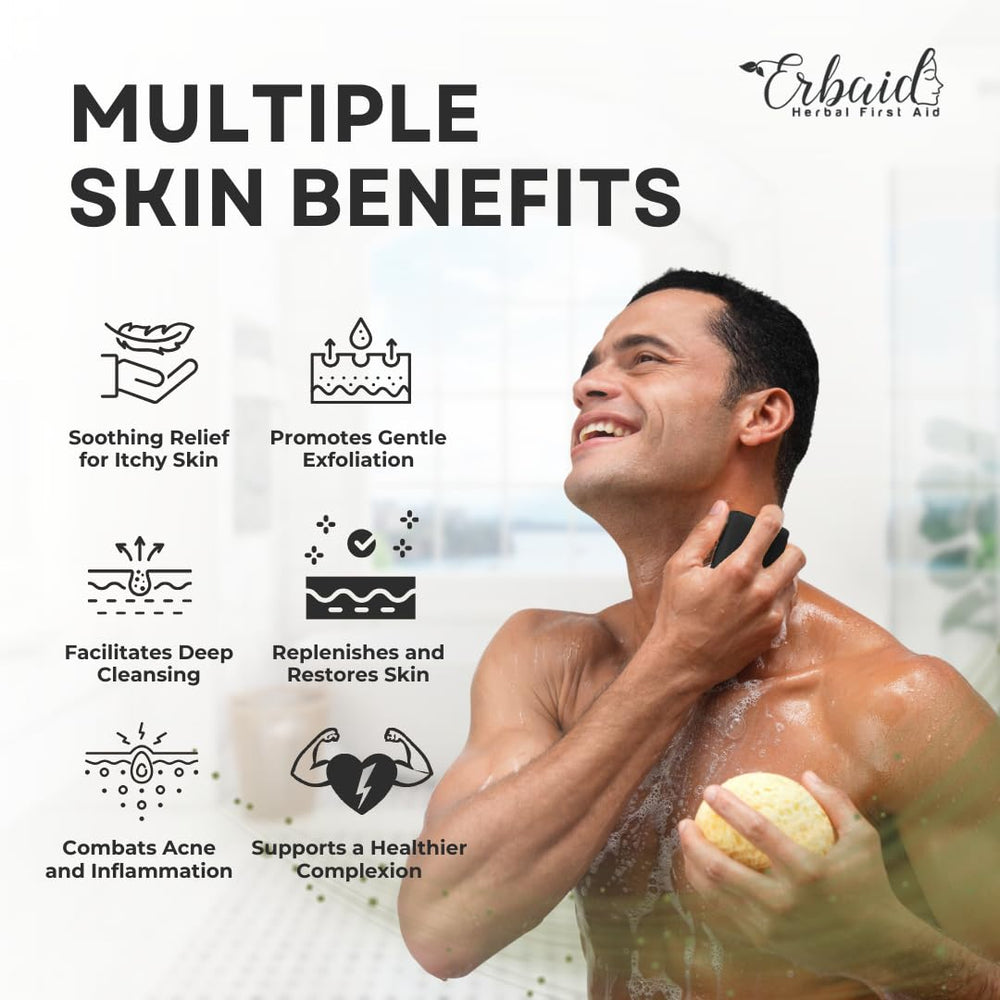 Erbaid Jabón de Pino Tar Exfoliacion suave con avena