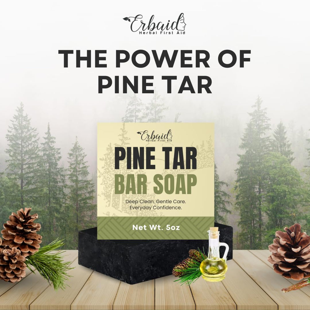 Erbaid Jabón de Pino Tar Ingredientes: avena coloidal para exfoliar suavemente
