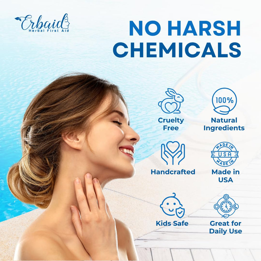 Erbaid shampoo nadadores hecho en USA con ingredientes naturales