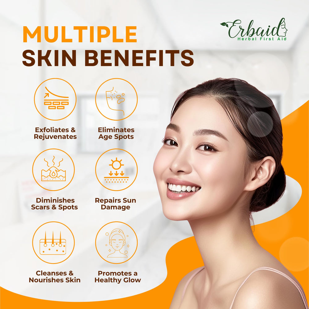 Erbaid Turmeric Oil packaging communicates clean beauty and purity.