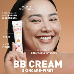 Erborian BB Cream Ginseng SPF 20 tube highlights daily sun protection and easy application