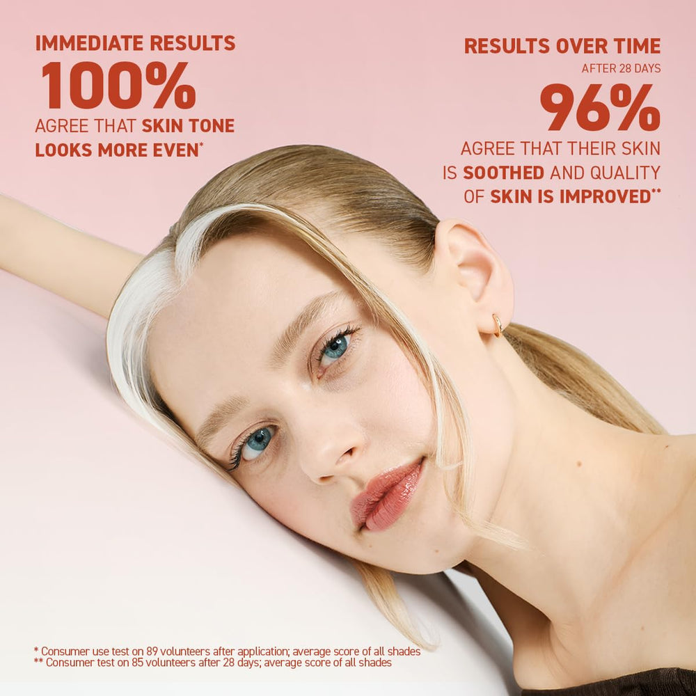 Erborian hydration-boosting formula shown as a droplet on skin.