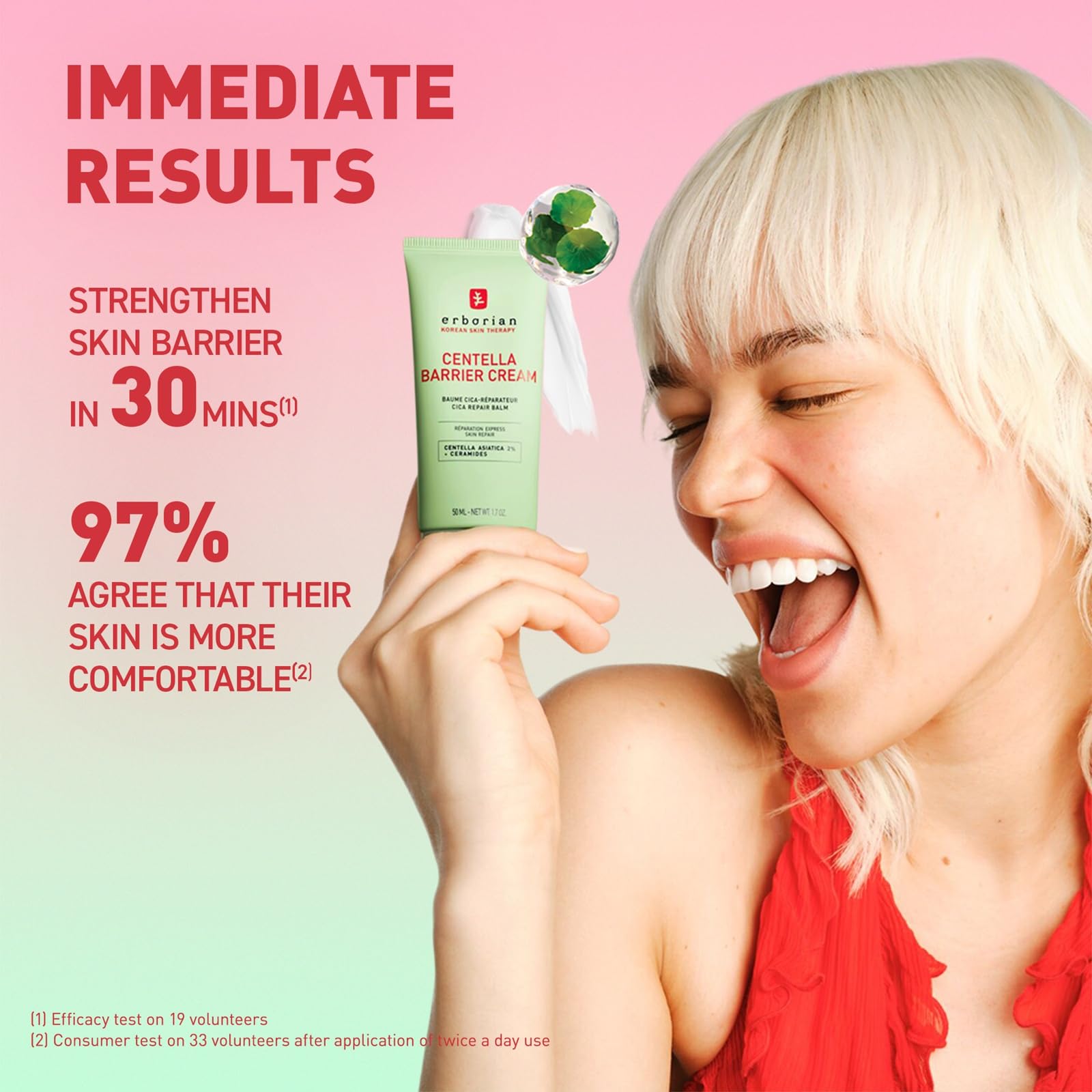 Erborian Centella Barrier Cream with ceramides supports the skin barrier.