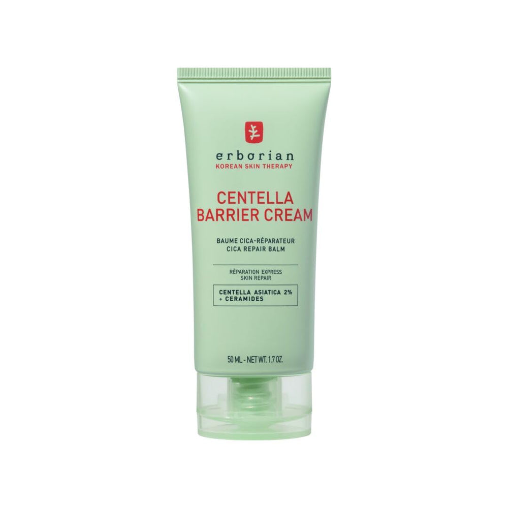 Erborian Centella Barrier Cream jar close-up for smooth, nourished skin.
