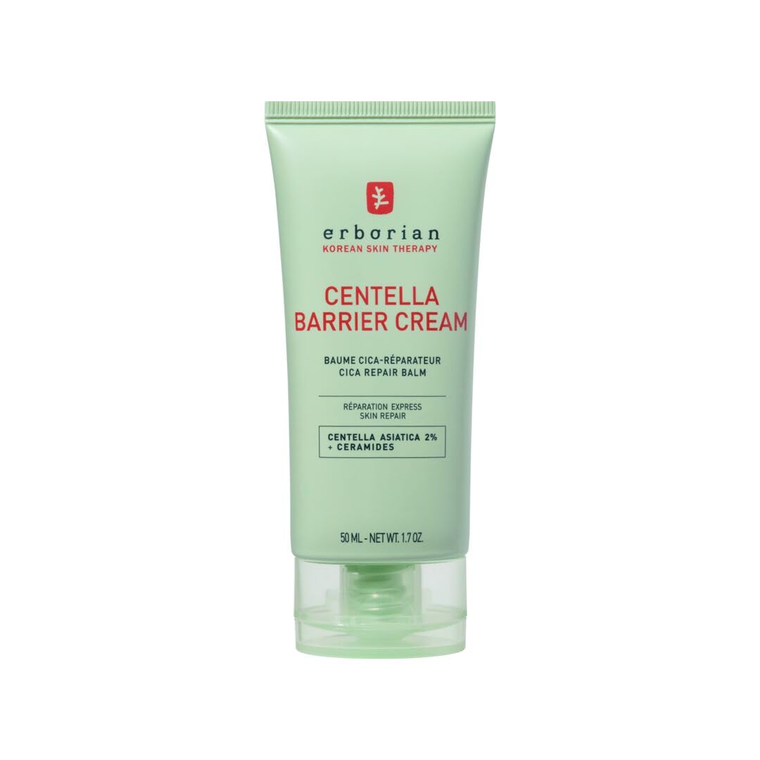 Erborian Centella Barrier Cream jar close-up for smooth, nourished skin.