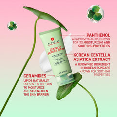 Erborian Centella Barrier Cream texture swatch on skin.