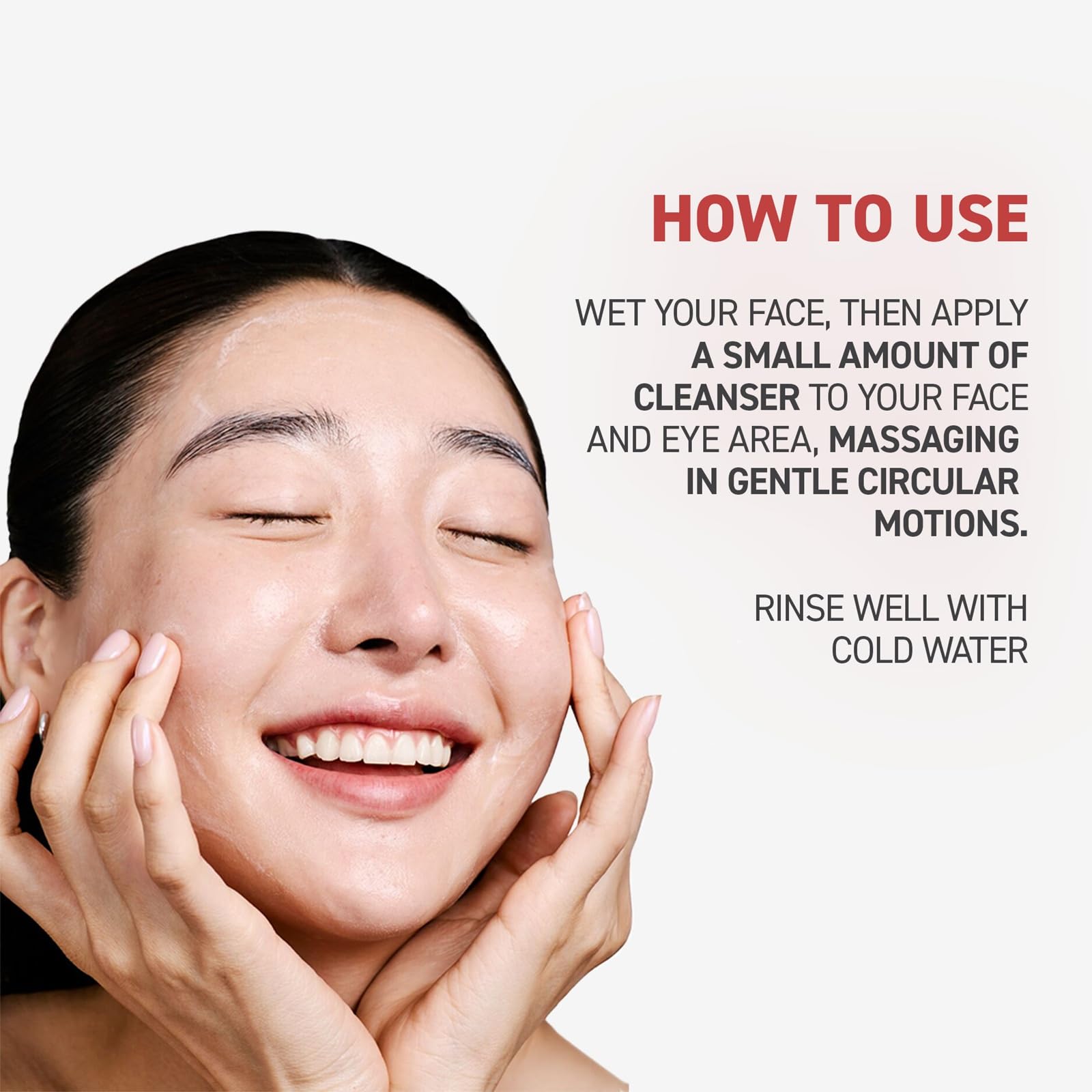Erborian Centella Cleansing Gel closeup highlighting centella and squalane for soothing hydration.
