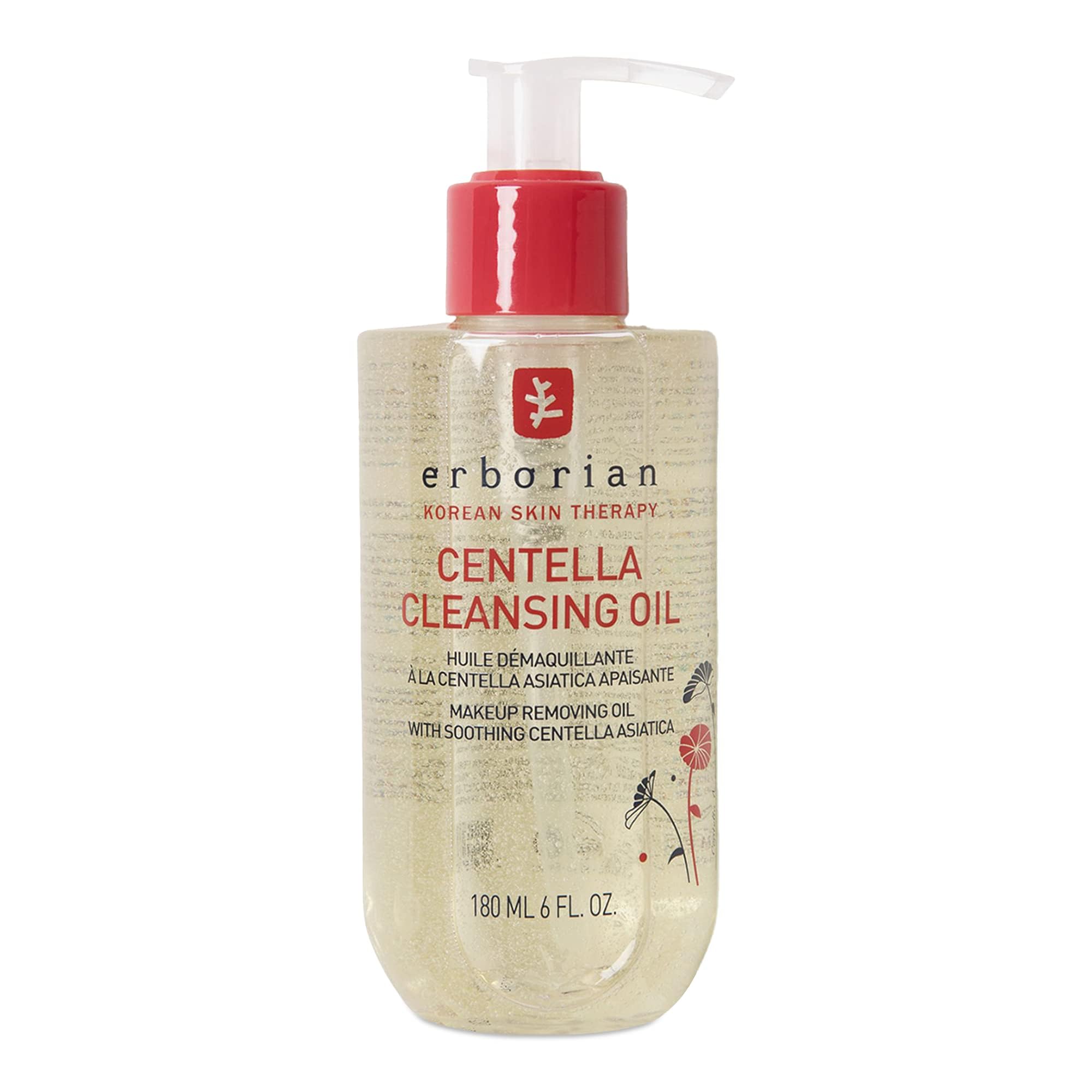 Erborian Centella Cleansing Oil with water activation for effortless makeup removal.
