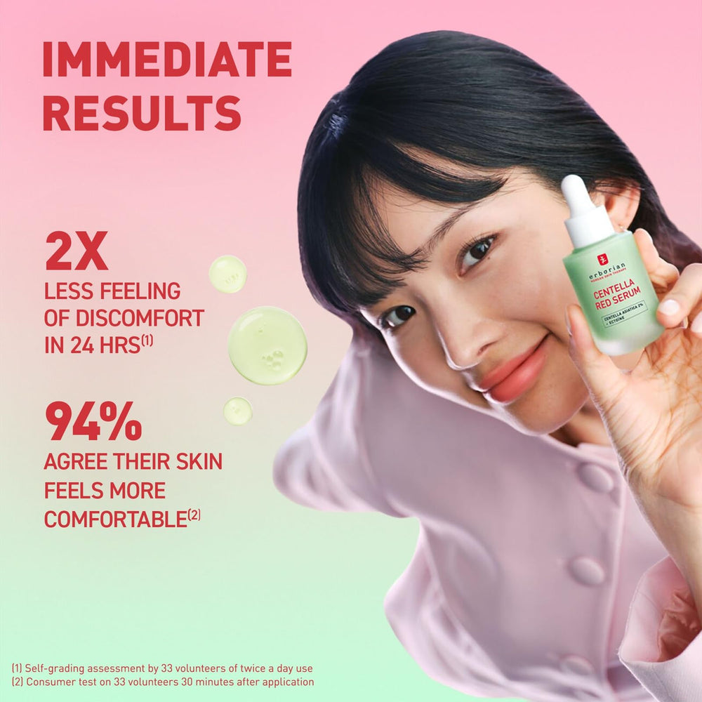 Cuidado de la barrera cutánea con Erborian Centella Red Serum.