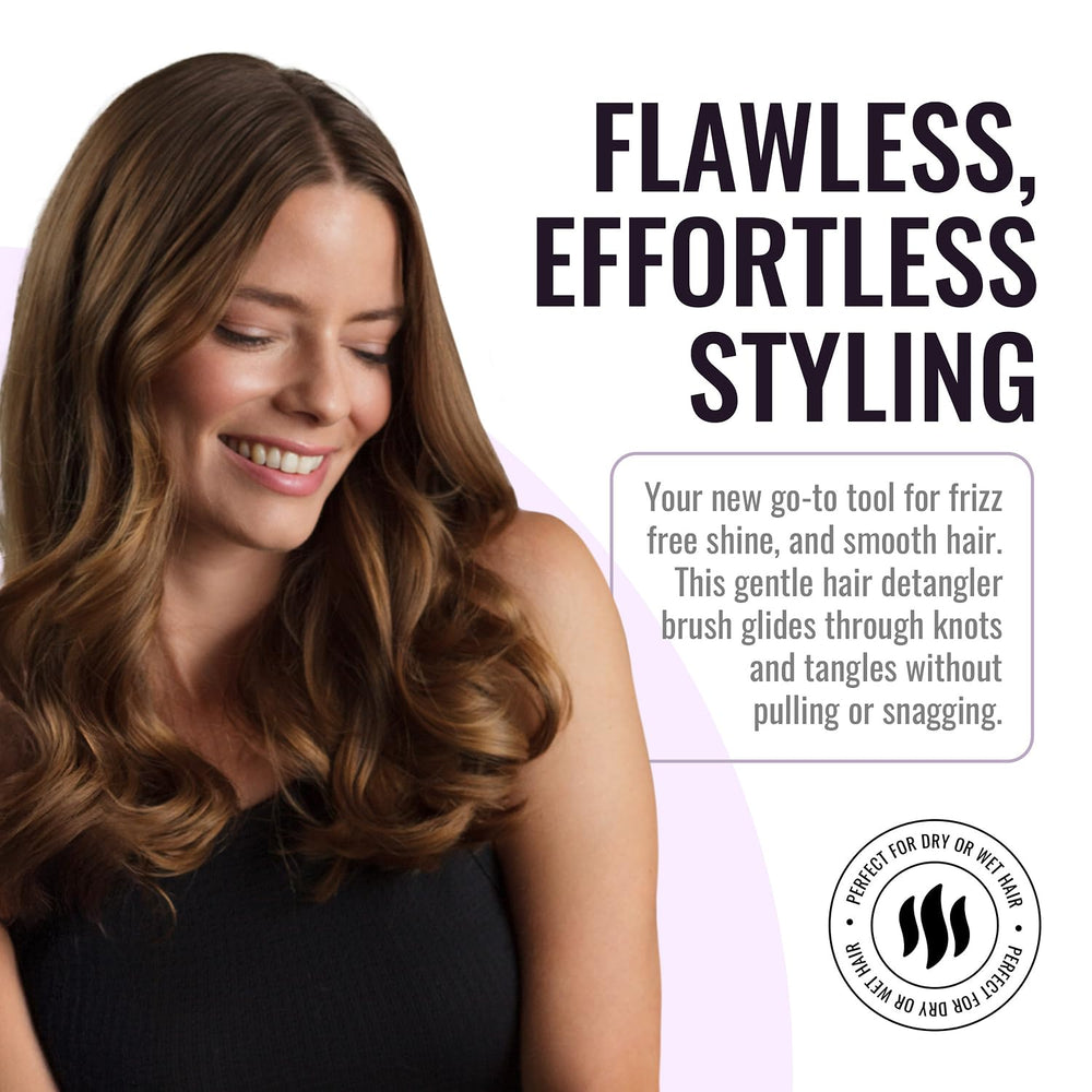 ERGO Paddle Brush in blow-dry scene for smoother styling.
