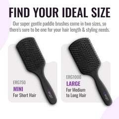 ERGO Super Gentle Mini Paddle Brush in wet-hair use for detangling.