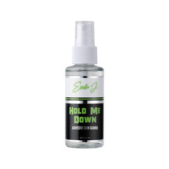 Ericka J Hold Me Down bottle shows protective barrier for comfortable wig installations.